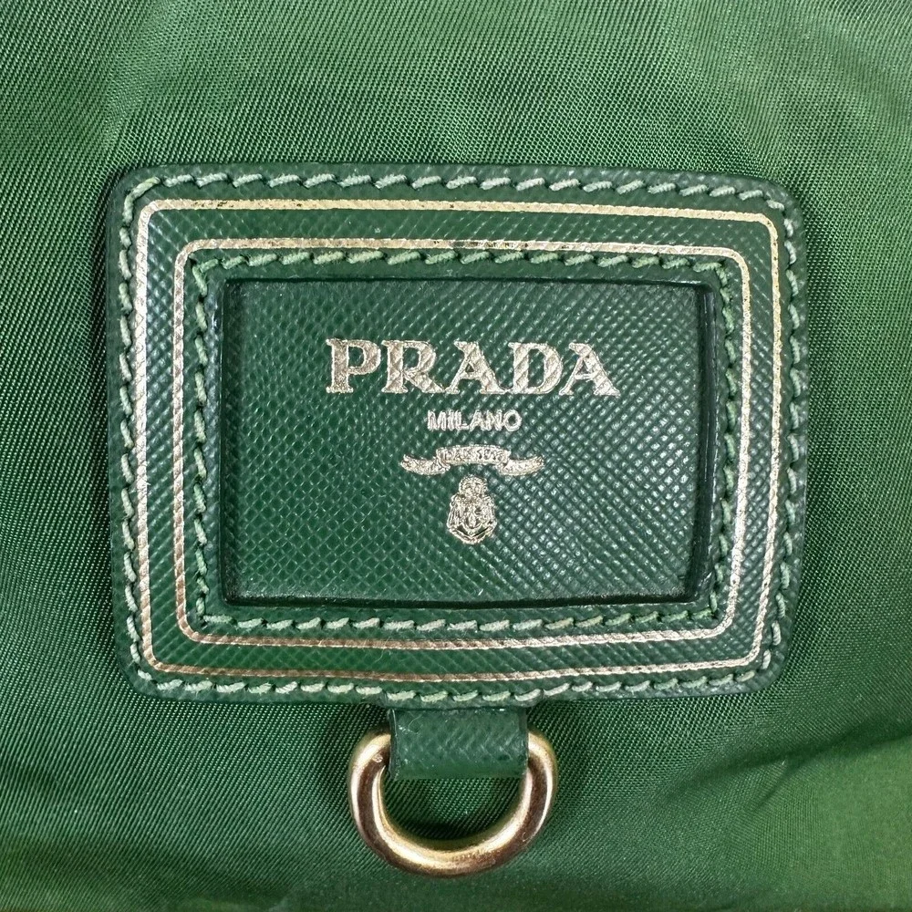 Prada Green Tessuto Cosmetic  Pouch with Certificate of Authenticity - Picture 5 of 16